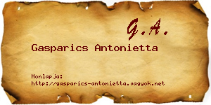 Gasparics Antonietta névjegykártya